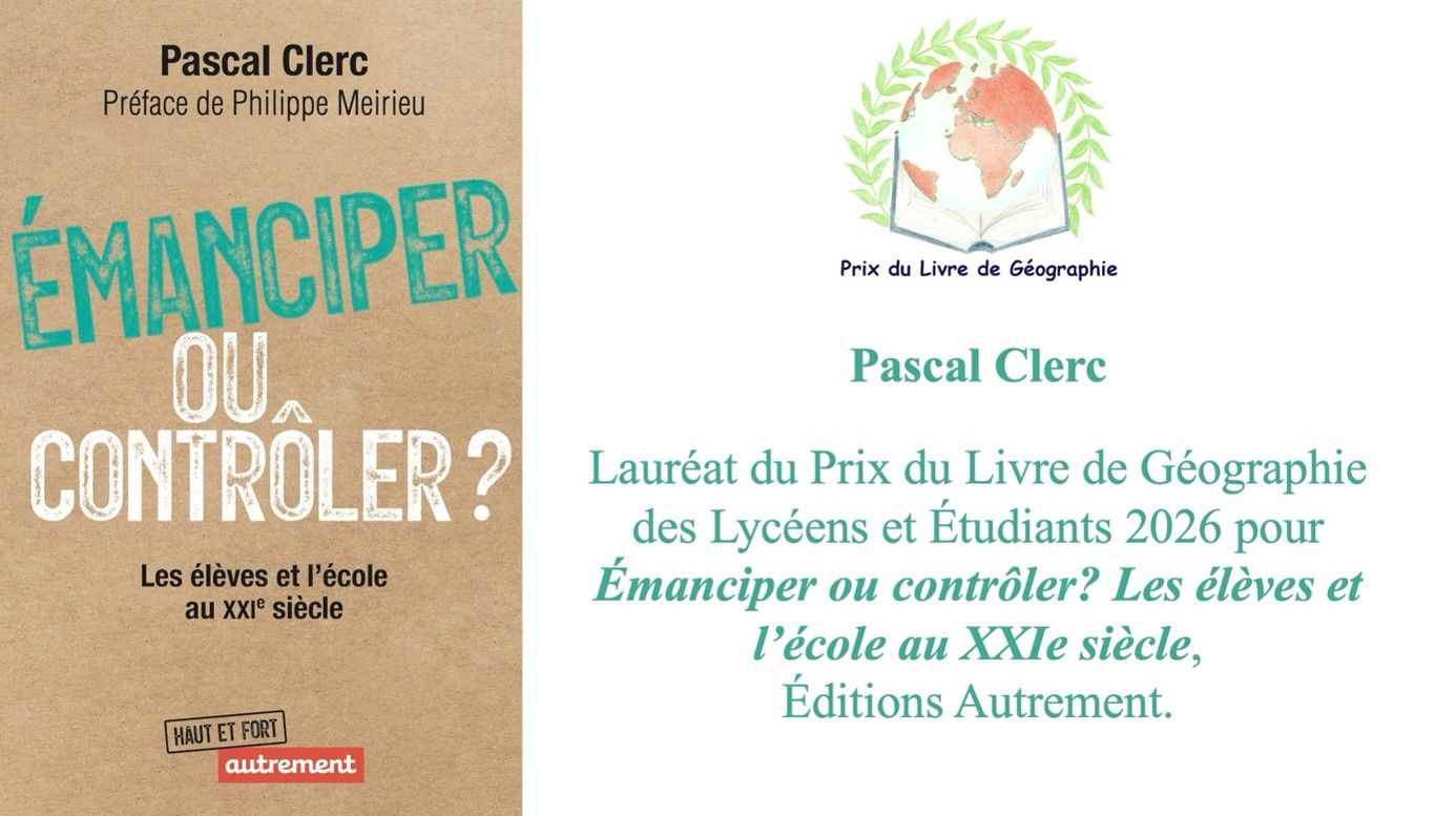 Prix du livre de géographie – Le livre de Pascal Clerc primé